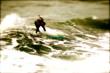 Surfer on a wave.