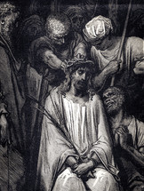 Crown of Thorns being placed on Christ 