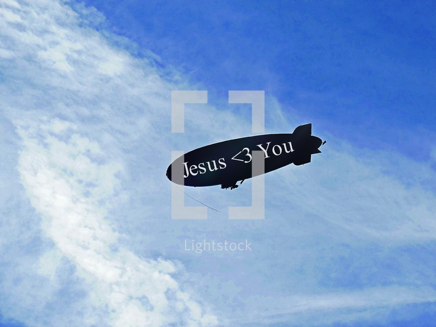 Jesus Loves you blimp 