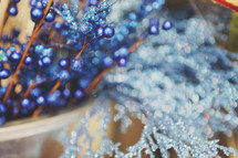 blue Christmas decorations 