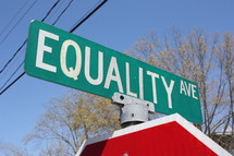 Equality Ave street sign 