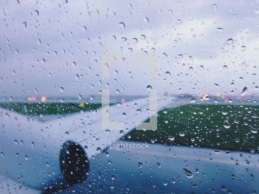 wet plane window 