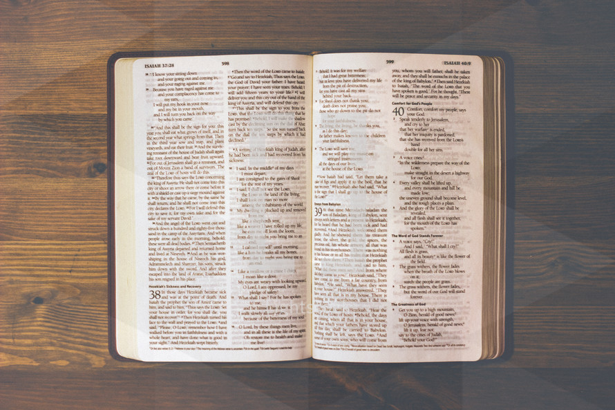 pages of an open Bible 