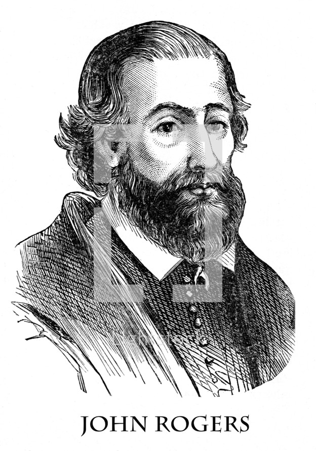 A drawing of John Rogers.