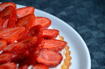 Strawberry tart,.