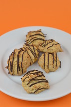cookies drizzled with chocolate 