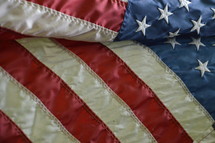 close-up of american flag