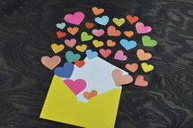 hearts in an envelope 