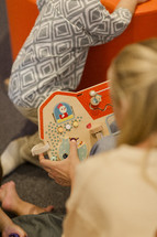 Children playing with toys