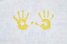 yellow hand prints 