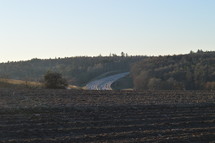 farm land and freeway 