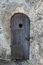 rustic arched wood door 