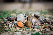 pile of stones and ashes 