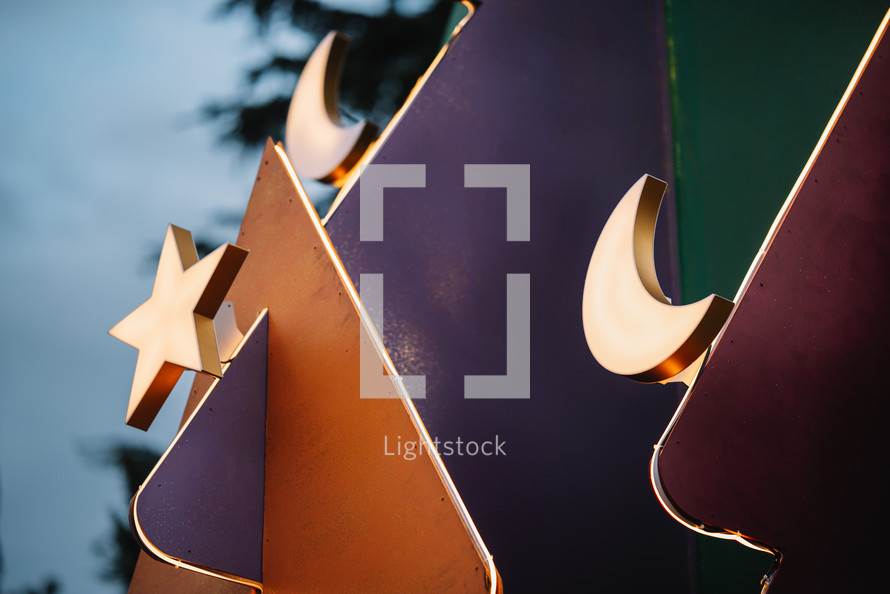Decorative Elements On A Christmas Tree
