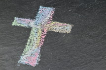 cross in chalk 