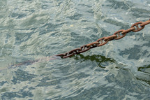rusty anchor chain 