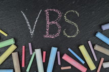 chalk on slate and VBS