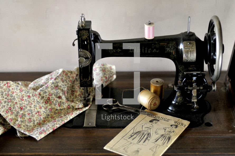 Vintage sewing machine.