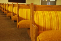 rows of church pews 