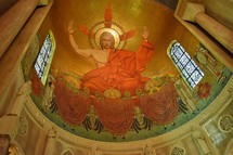 painting of Jesus on a dome 