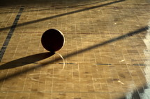 basketball on a court 