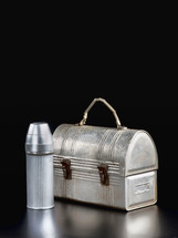 metal canteen and lunch box 