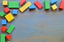 colorful wooden building blocks 