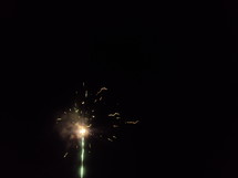 firework bursting in a night sky