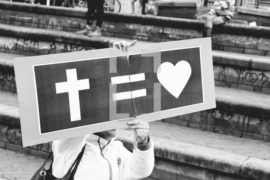 God equals Love sign 