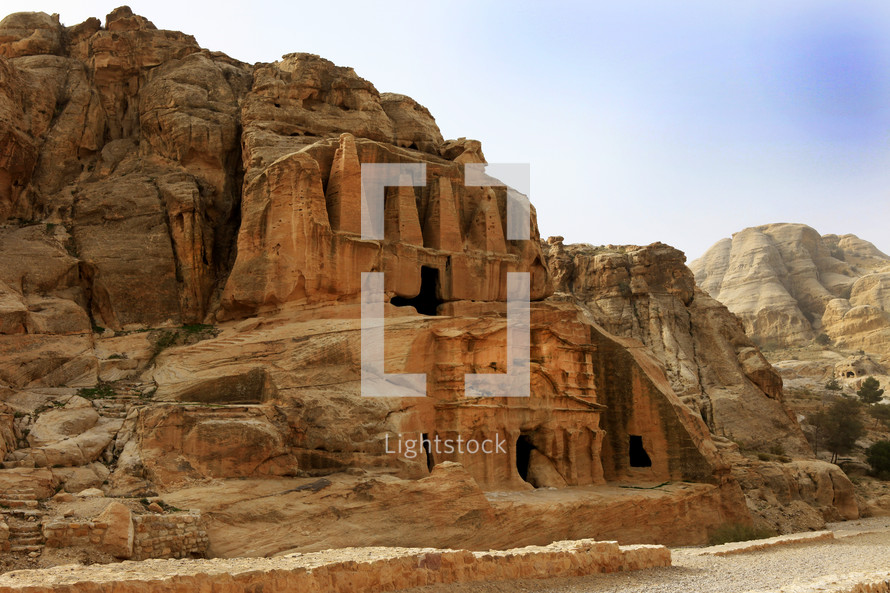 City of PETRA carved from rock in Jordan 