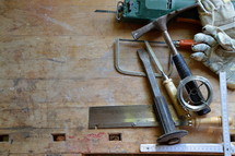 workshop with tools