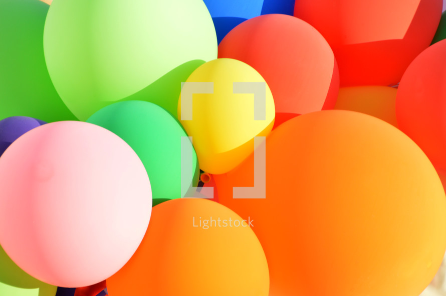 rainbow colored balloons