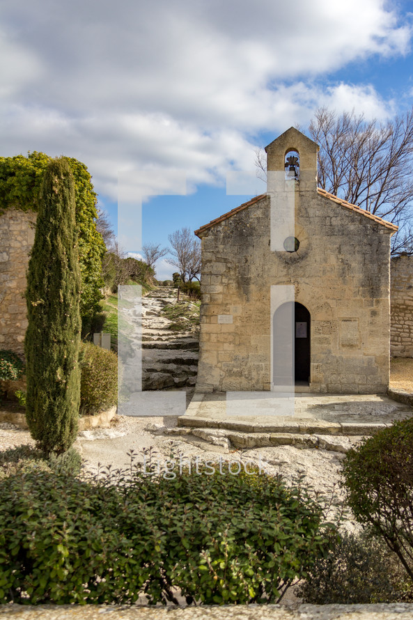 The Chapelle Saint Blaise is an old church found in Les Baux de Provence, France
