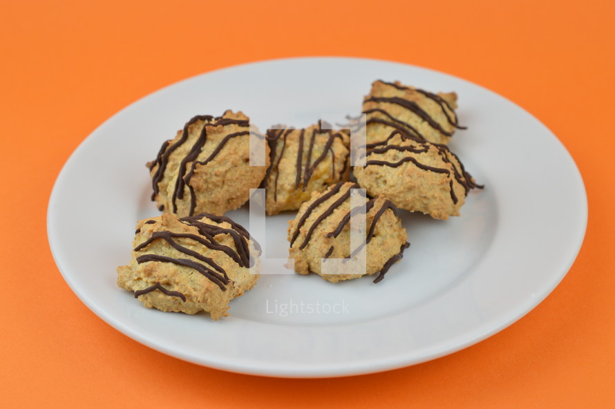 cookies on a white plate 