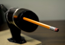 pencil in a pencil sharpener 
