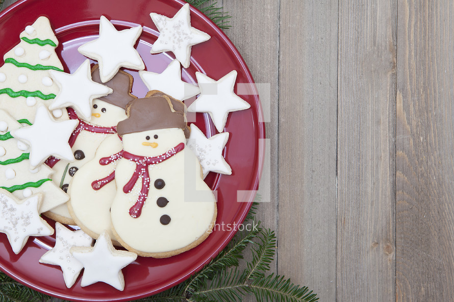 Christmas Cookies with Copy Space