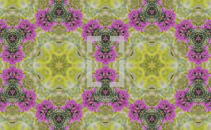 kaleidoscopic pink and green abstract background 