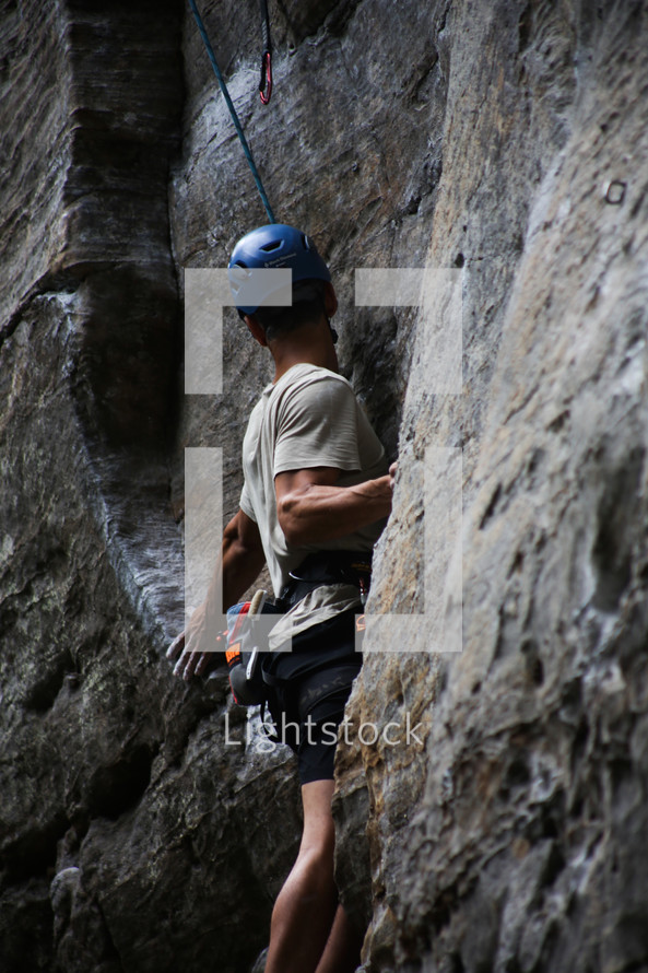 Rock Climbing man