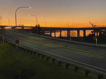 coastal highway bridge at dusk 