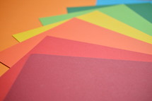 rainbow of colored paper 