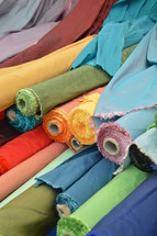 rolls of fabric 