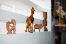 carved wooden animals 