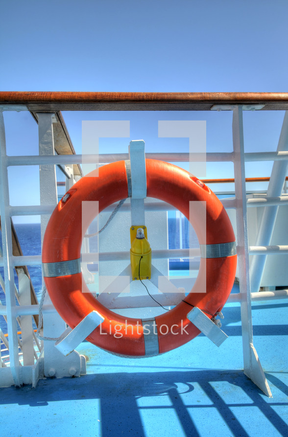life ring on a cruise ship 