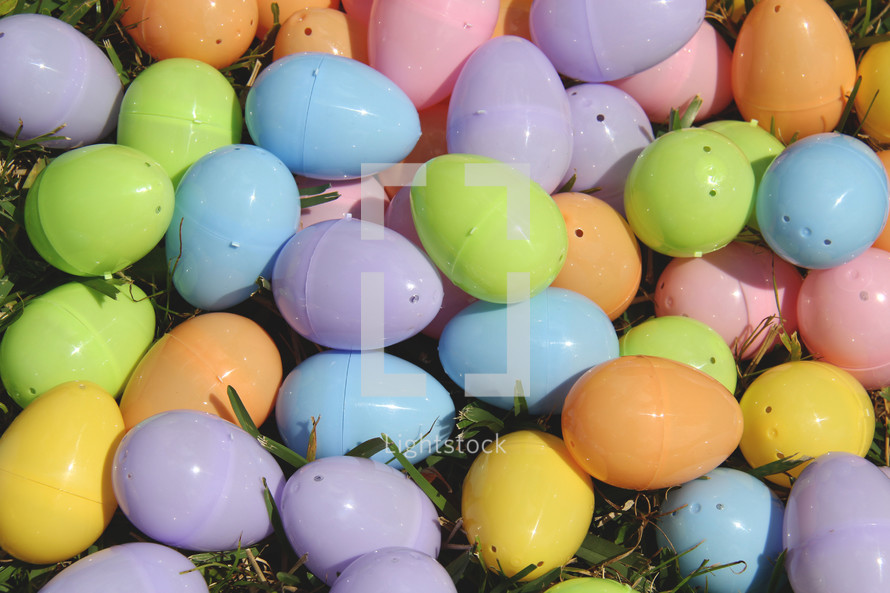 plastic Easter eggs