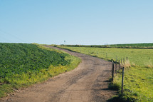 Path through rural field