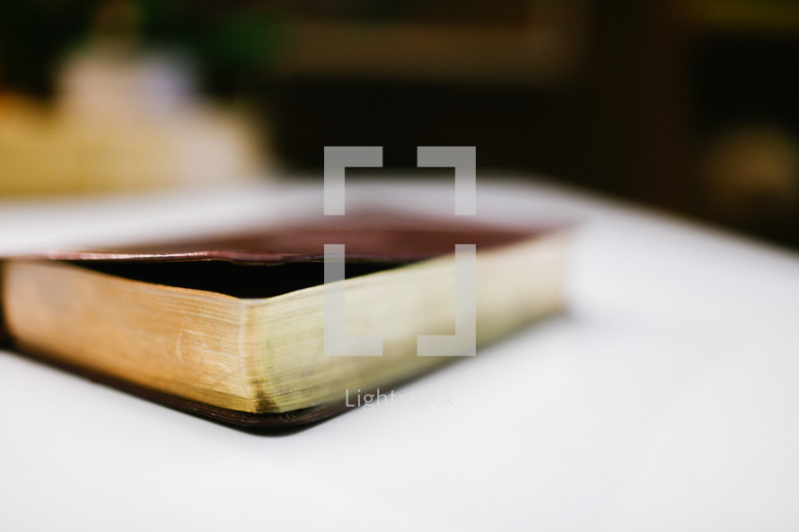 Bible on a table 