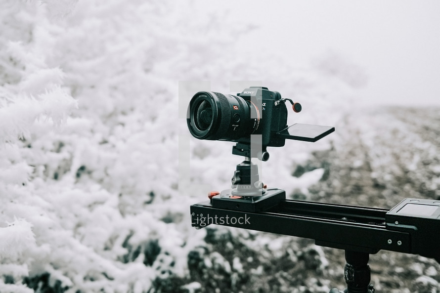 Camera rig in the snow