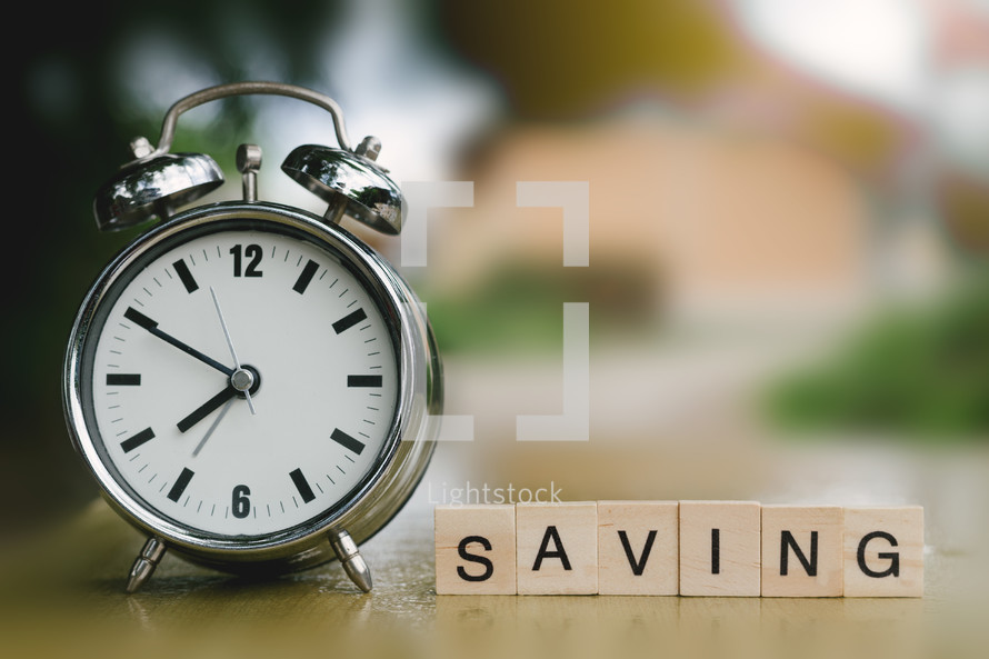 savings and alarm clock 