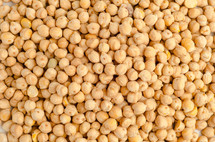 Top view of dried chickpeas for background or texture