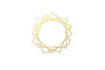 abstract crown of thorns in gold